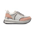 Sneakers grigie e rosa da donna con zeppa 5 cm Lora Ferres, Donna, SKU w014000576, Immagine 0